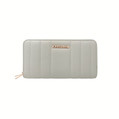 Billetera zip around con textura para mujer