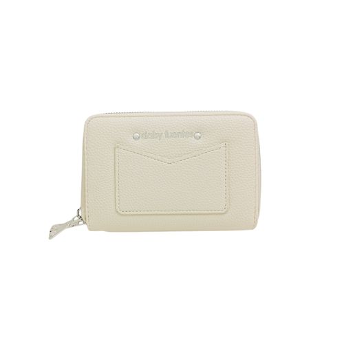 Billetera zip around sólida para mujer