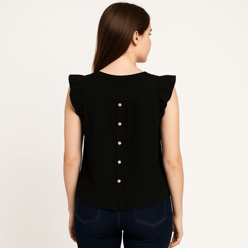 Blusa negra con textura