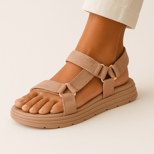 Sandalias beige para mujer