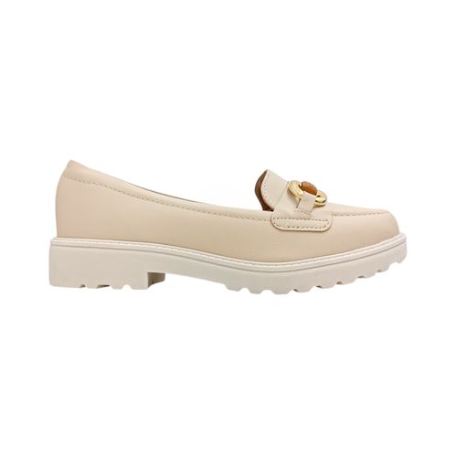 Mocasines loafer nude para mujer
