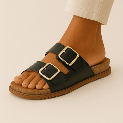 Sandalias negras para niña