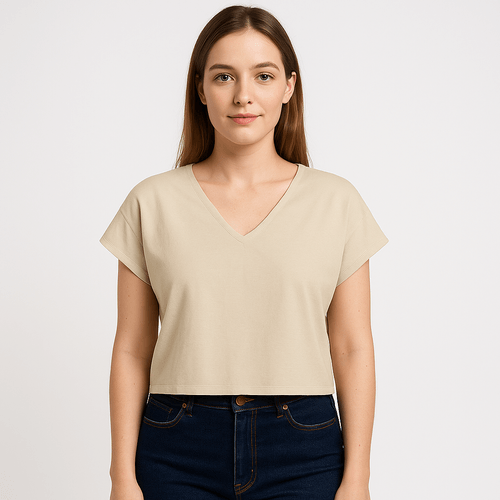 Camiseta beige para mujer