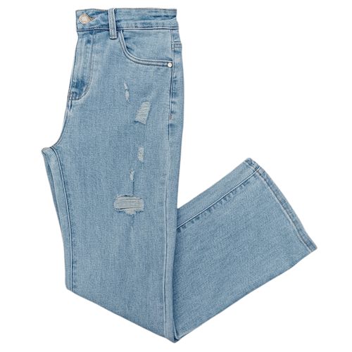 Straight jeans azul para mujer