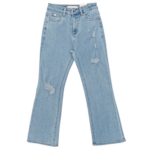 Straight jeans azul para mujer