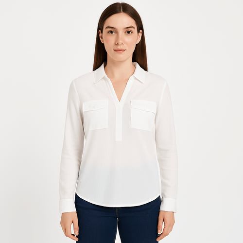 Blusa blanca rayada