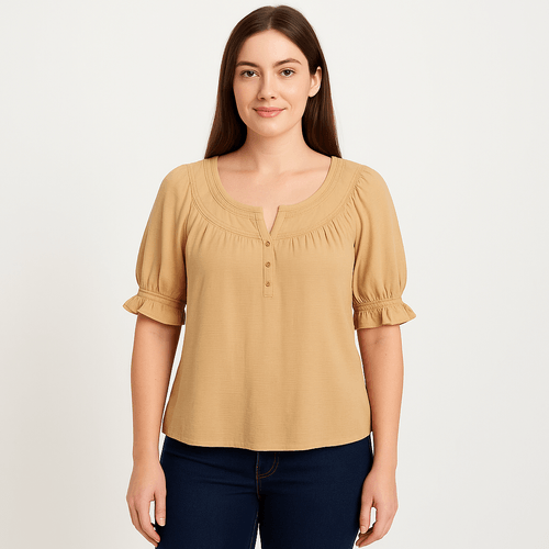 Blusa beige sólido