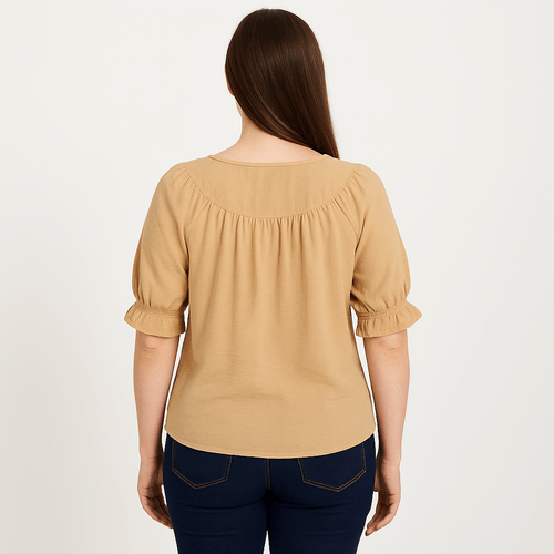 Blusa beige sólido