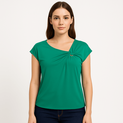 Blusa verde sólida