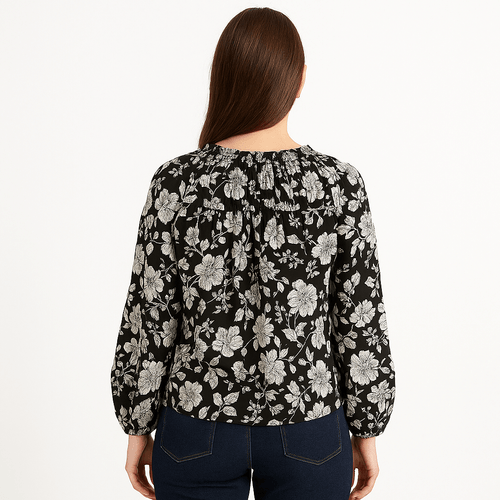 Blusa estampado floral blanco