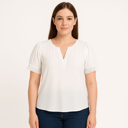 Blusa blanca sólida