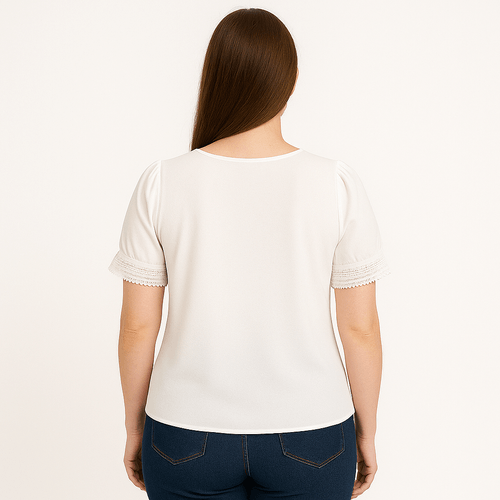Blusa blanca sólida
