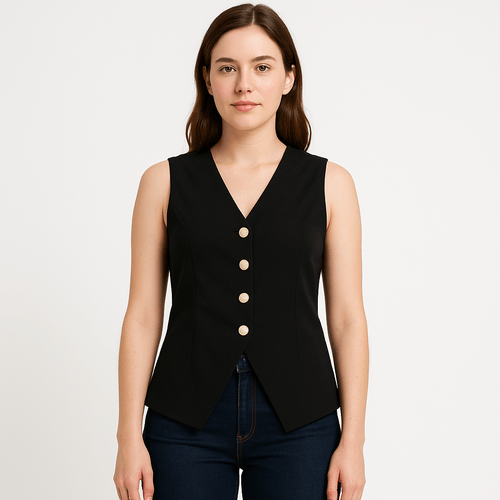 Chaleco negro para mujer