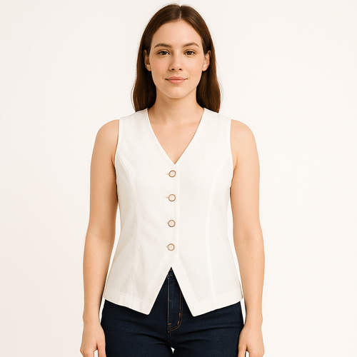 Chaleco blanco para mujer