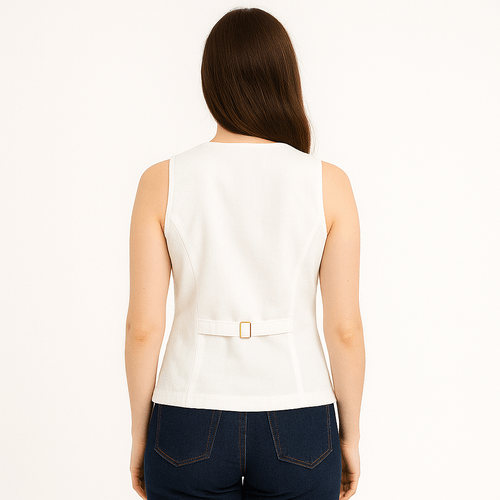 Chaleco blanco para mujer