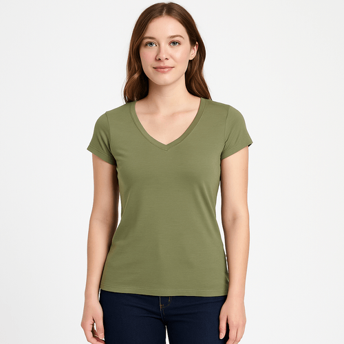 Camiseta verde sólida
