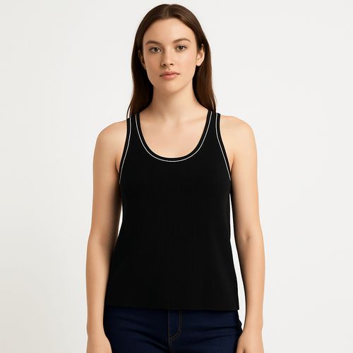 Blusa negra con textura