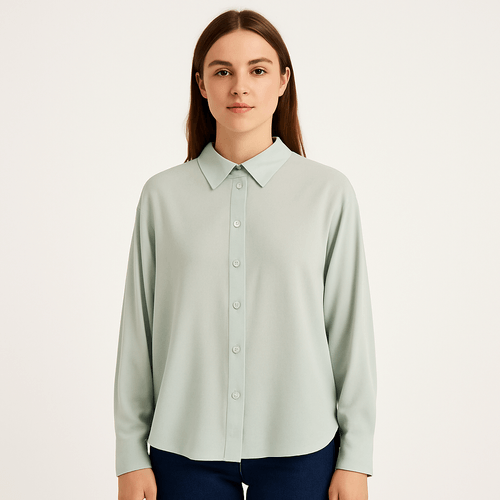 Blusa celeste sólida