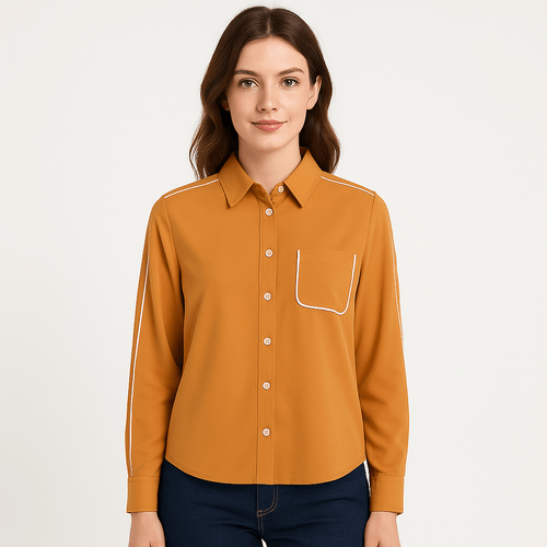 Blusa café sólida