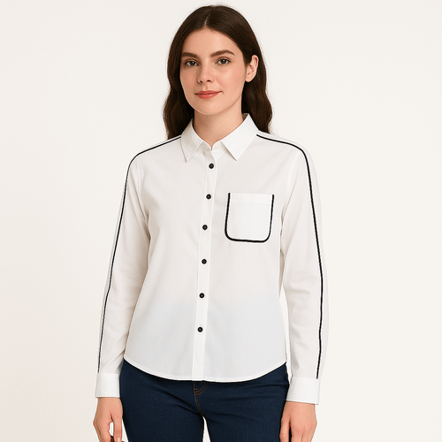 Blusa blanca sólida