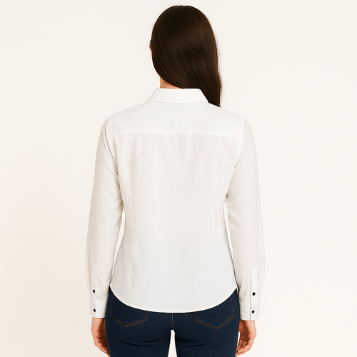 Blusa blanca sólida