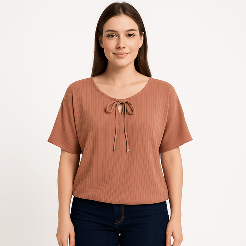 Blusa rosa con textura