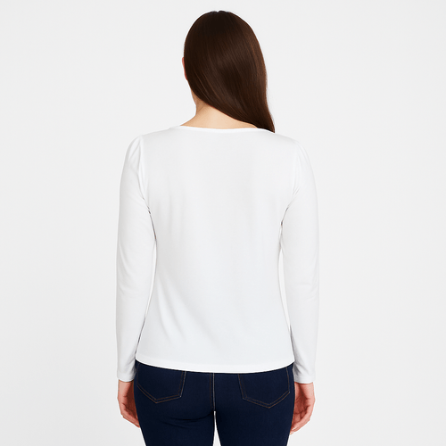 Blusa blanca sólida