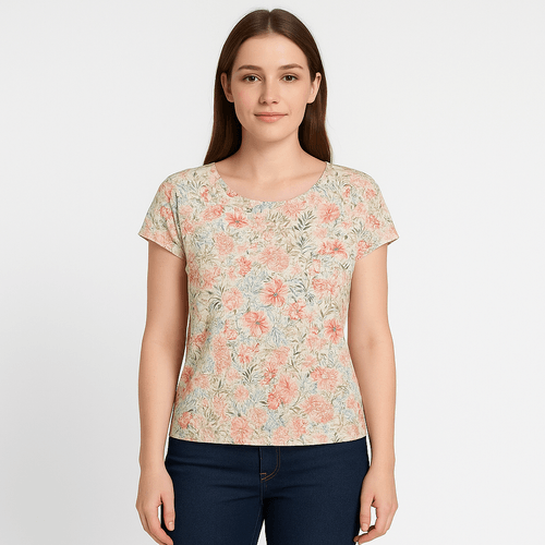 Blusa estampada floral multicolor