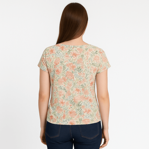 Blusa estampada floral multicolor