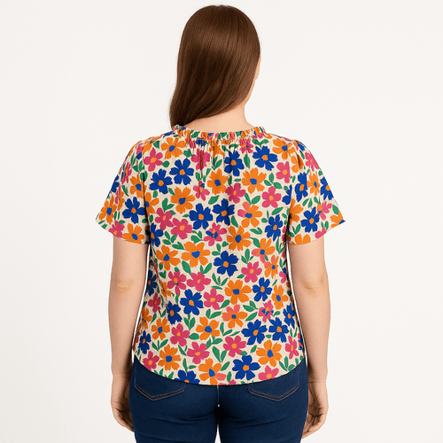Blusa multicolor estampada