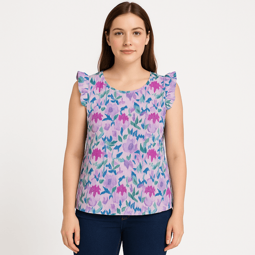 Blusa estampada floral multicolor