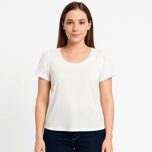 Blusa blanca sólida