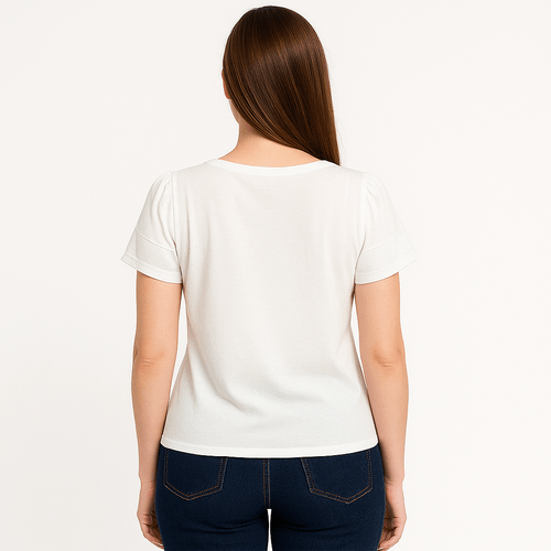 Blusa blanca sólida