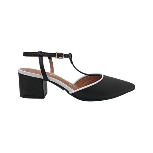 Tacones casuales negros para mujer