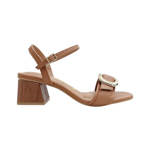 Sandalias café casuales para mujer