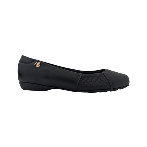 Flats casuales negro sólido para mujer