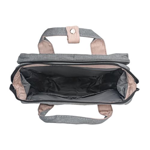 Backpack pañalera gris claro sólida