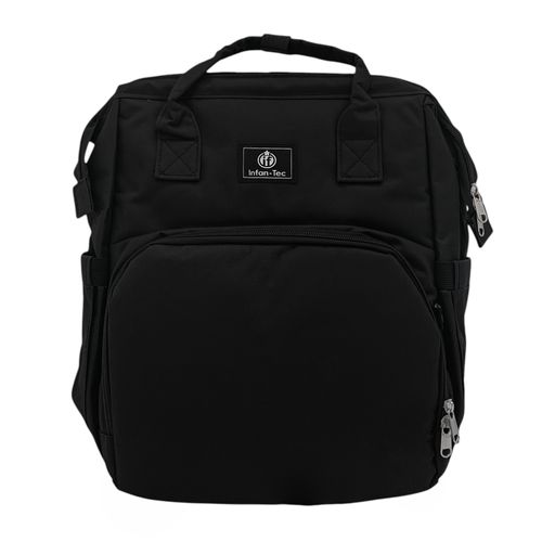 Backpack pañalera negra sólida