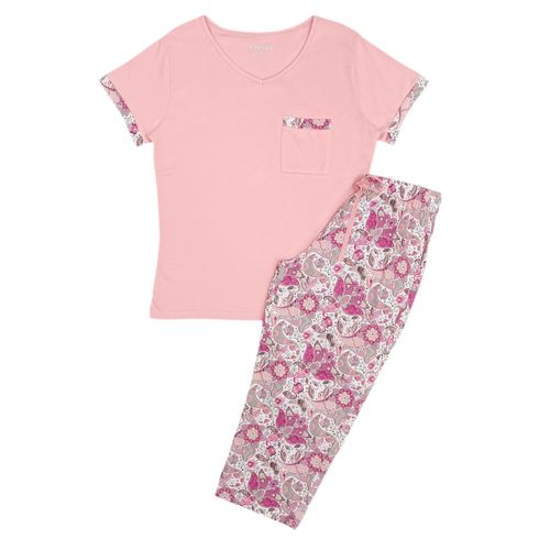 Pijama rosa para mujer