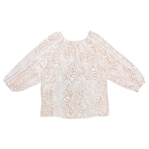 Blusa estampada 3/4 para mujer