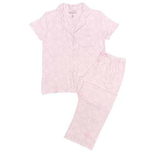 Pijama con pantalón estampada para mujer