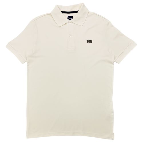 Camisa blanco tipo polo para hombre