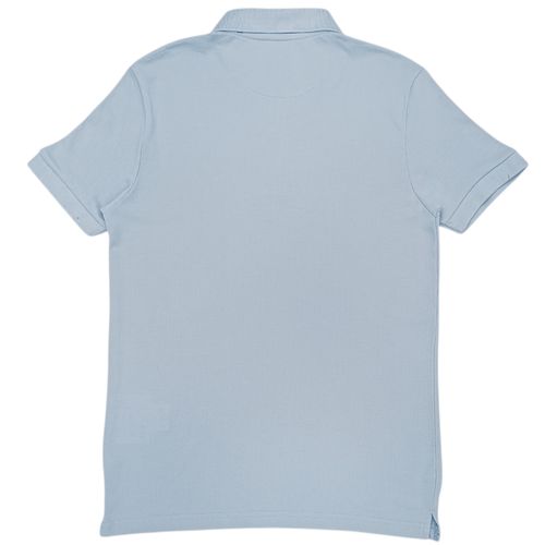 Camisa celeste tipo polo para hombre