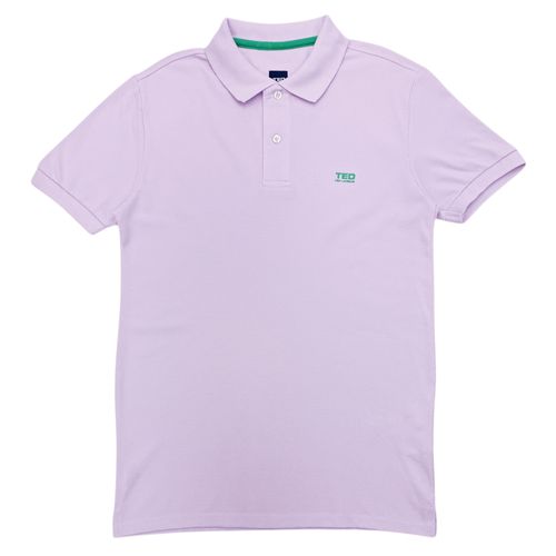Camisa lila tipo polo para hombre