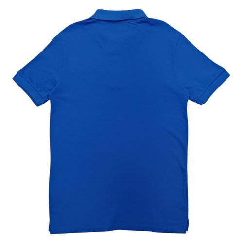 Camisa azul tipo polo para hombre
