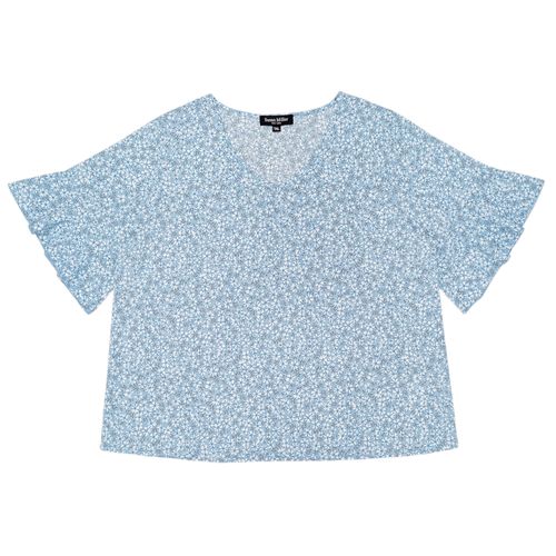 Blusa curvy estampada para mujer