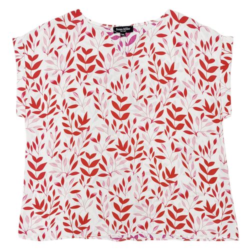 Blusa curvy roja para mujer