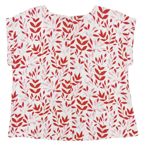 Blusa curvy roja para mujer