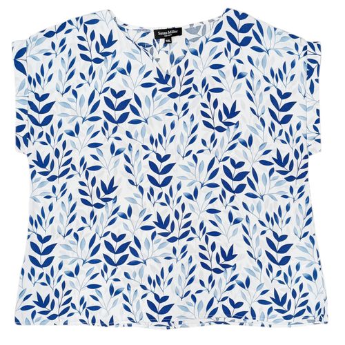 Blusa curvy celeste para mujer