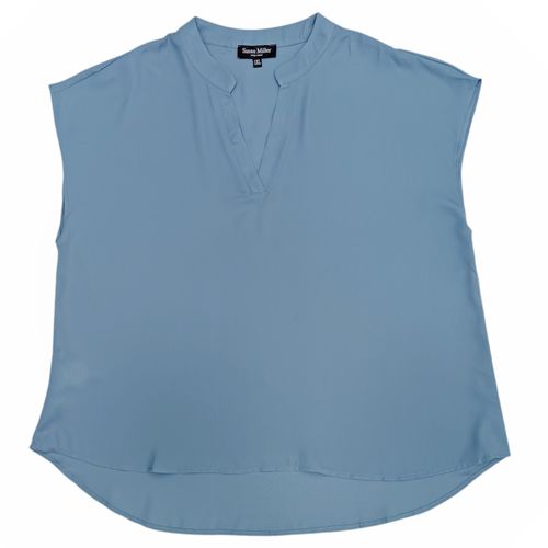 Blusa curvy celeste para mujer